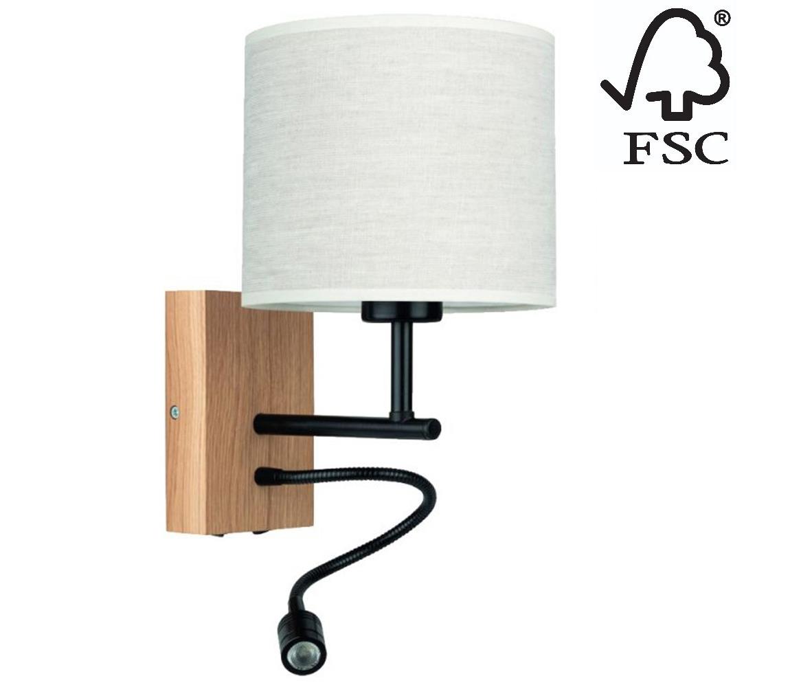 Spot-Oświetlenie 57291974 - Kinkiet BOHO 1xE27/25W + LED/1W/230V dąb
