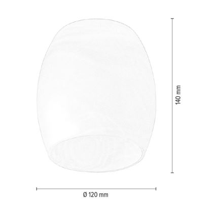 Klosz zamienny do żyrandola i kinkietu PISA E27 śr. 12 cm biały