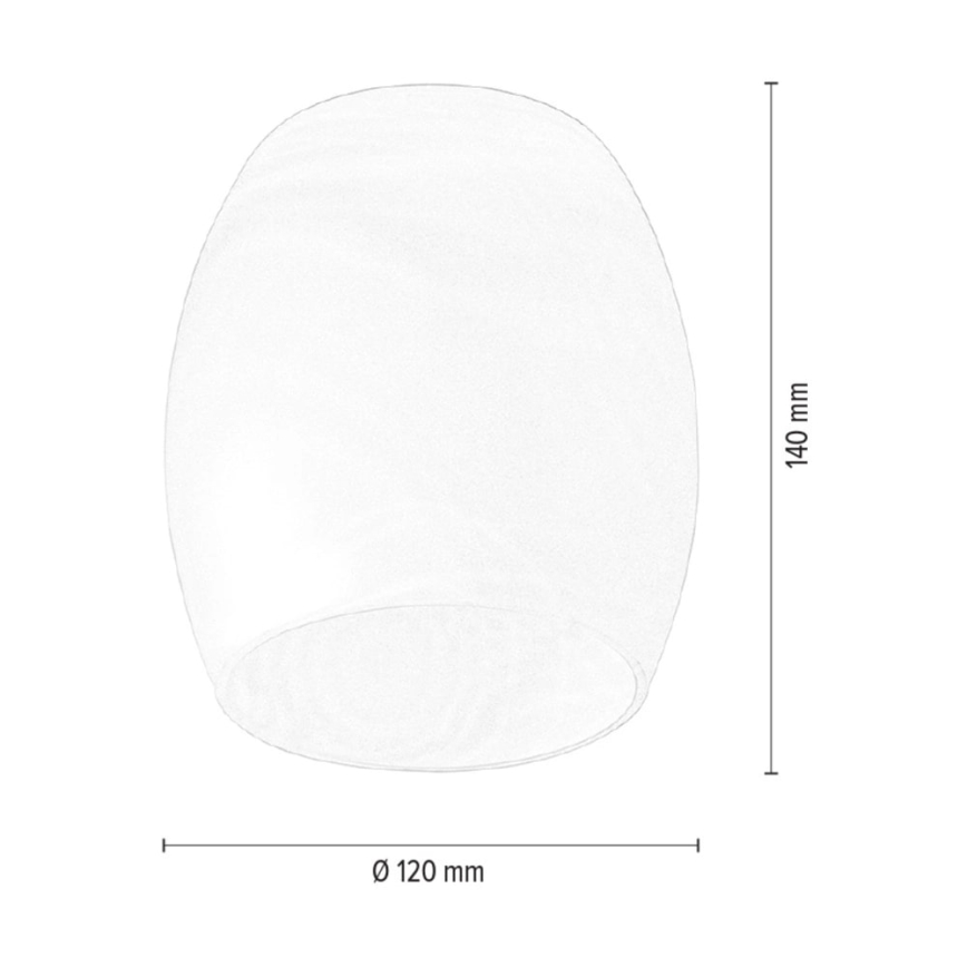 Klosz zamienny do żyrandola i kinkietu PISA E27 śr. 12 cm biały