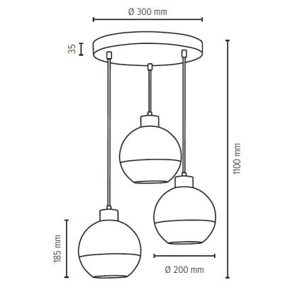 Klosz zamienny LINEA śr. 20 cm