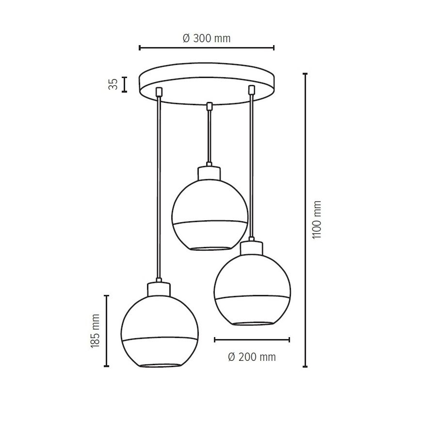 Klosz zamienny LINEA śr. 20 cm