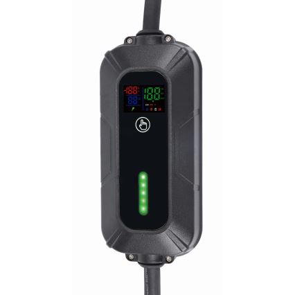 Podróżna stacja ładowania samochodów elektrycznych EV/PHEV AC Type 2 16A/400V 11kW IP55 7m + adapter 230V 3,7kW + pudełko