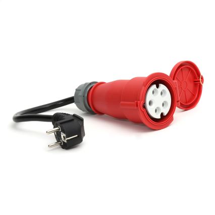 Podróżna stacja ładowania samochodów elektrycznych EV/PHEV AC Type 2 16A/400V 11kW IP55 7m + adapter 230V 3,7kW + pudełko