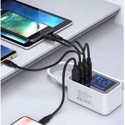 Stacja ładująca 3xUSB A + 1xUSB C