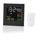 Stacja meteorologiczna z kolorowym wyświetlaczem LCD 230V/3xAAA + 2xAA czarny