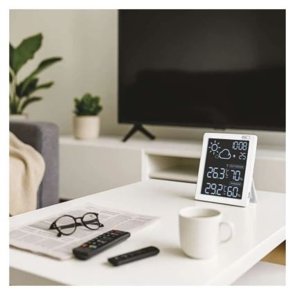 Stacja pogodowa 5V, zasilanie: 2xAAA + 2xAAA, czarna