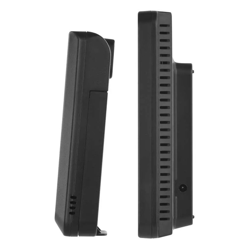 Stacja pogodowa z kolorowym wyświetlaczem LCD i budzikiem 5V 3xAAA + 2xAA czarna