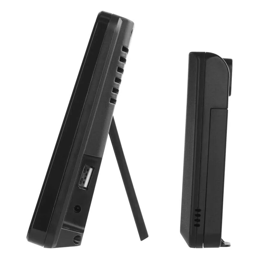 Stacja pogodowa z wyświetlaczem LCD GoSmart 230V/3xAAA + 2×AAA Wi-Fi Tuya czarna