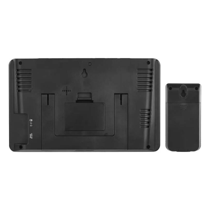 Stacja pogodowa z wyświetlaczem LCD GoSmart 230V/3xAAA + 2×AAA Wi-Fi Tuya czarna