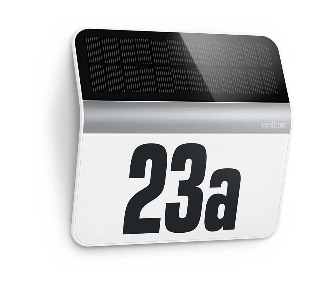 STEINEL 007140 - LED Solarny numer domu XSolar LH-N LED / 0,03W nierdzewny IP44