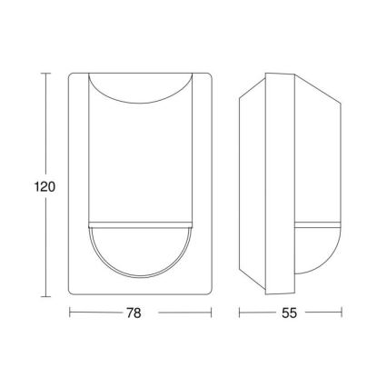 Steinel 034702 - Zewnętrzny czujnik ruchu ECO IP54 czarny