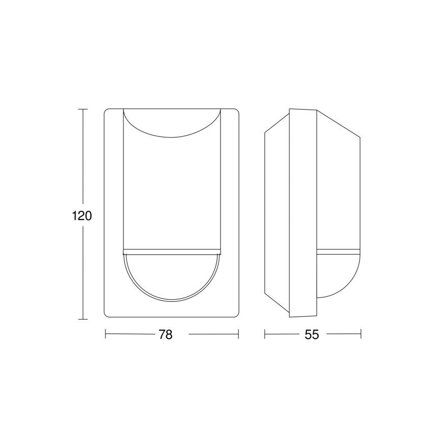 Steinel 034702 - Zewnętrzny czujnik ruchu ECO IP54 czarny