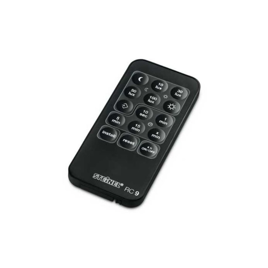 STEINEL 034979 - Zewnętrzny czujnik ruchu SenslQ S czarny IP54 + pilot zdalnego sterowania