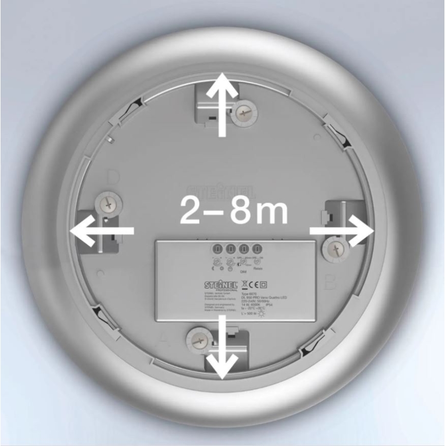 Steinel 035440 - LED Oświetlenie zewnętrzne z czujnikiem QUATTRO LED/10W/230V IP54
