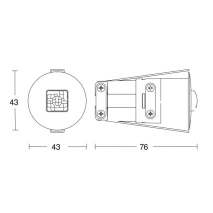 Steinel 053871 - Czujnik obecności IR Quattro Micro 6m DALI-2 IP65 biały