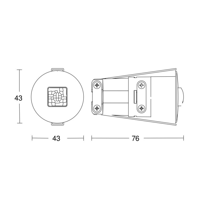 Steinel 053871 - Czujnik obecności IR Quattro Micro 6m DALI-2 IP65 biały