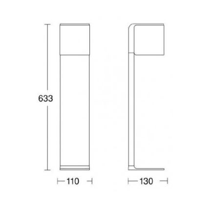 Steinel 055479 - Lampa zewnętrzna LED z czujnikiem CUBO LED/9,5W/230V IP44 antracyt
