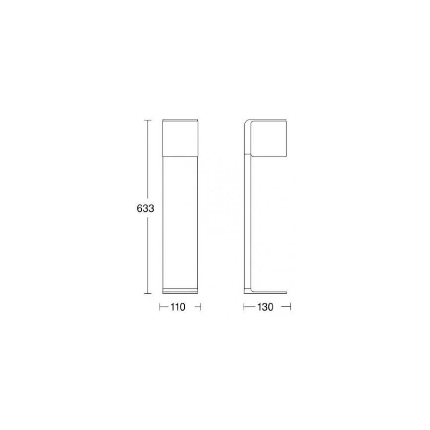 Steinel 055479 - Lampa zewnętrzna LED z czujnikiem CUBO LED/9,5W/230V IP44 antracyt