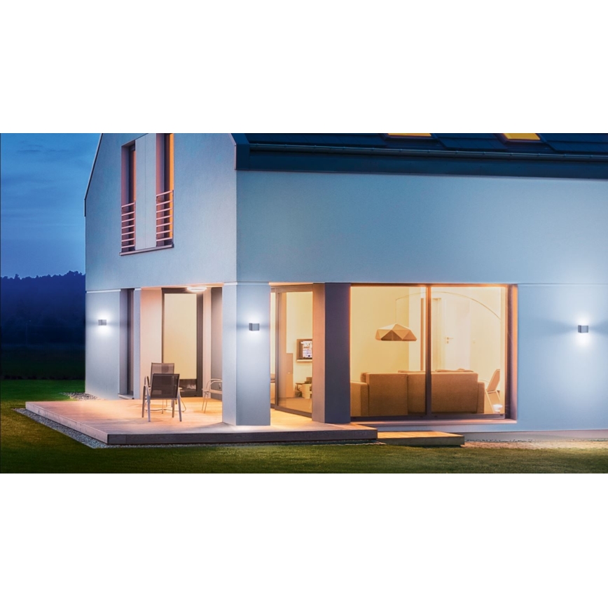 Steinel 055547 - LED Oświetlenie zewnętrzne z czujnikiem L 840 LED/9,5W/230V IP44 srebrny