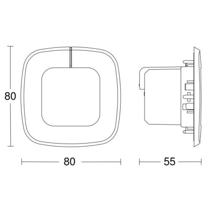 Steinel 057510 - Czujnik obecności IR Quattro SLIM XS 4m DALI-2 biały