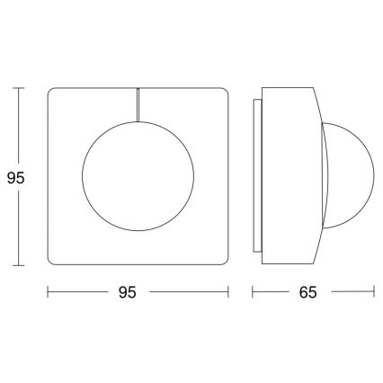 Steinel 058135 - Czujnik ruchu IS 3180 V3 KNX IP54 kwadratowy biały