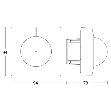 Steinel 058142 - Czujnik ruchu IS 3180 V3 KNX kwadratowy biały