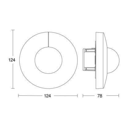 Steinel 058197 - Czujnik ruchu IS 3360-R KNX V3 IP54 okrągły biały