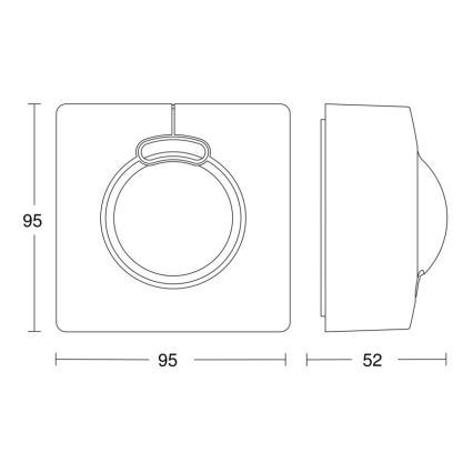 Steinel 058210 - Czujnik ruchu HF 3360 V3 KNX IP54 kwadratowy biały