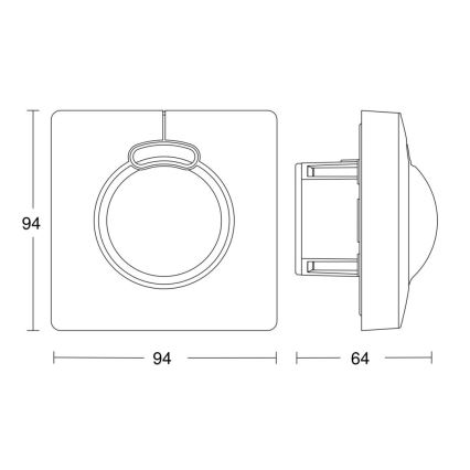 Steinel 058227 - Czujnik ruchu HF 3360 V3 KNX kwadratowy biały