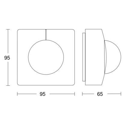 Steinel 058296 - Czujnik ruchu IS 345 MX Highbay V3 KNX IP54 kwadratowy biały