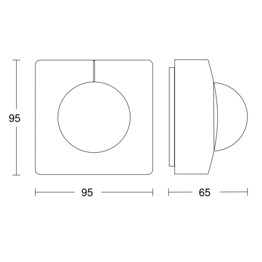 Steinel 058296 - Czujnik ruchu IS 345 MX Highbay V3 KNX IP54 kwadratowy biały
