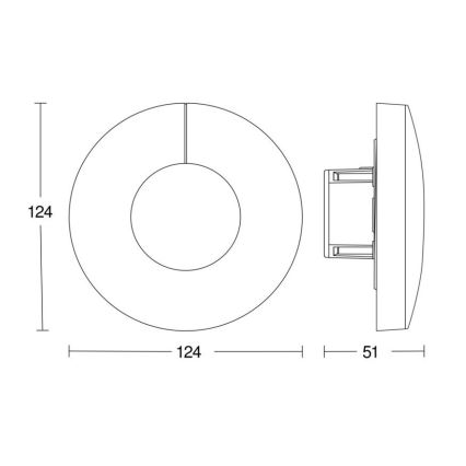 Steinel 058340 - Czujnik światła Dual V3 KNX okrągły biały