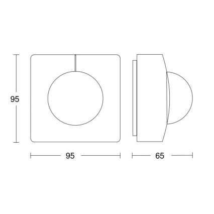 Steinel 058364 - Czujnik ruchu IS 3360 MX Highbay V3 KNX IP54 kwadrat biały