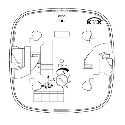 Steinel 058470 - Czujnik obecności IR Quattro HD 24m KNX biały