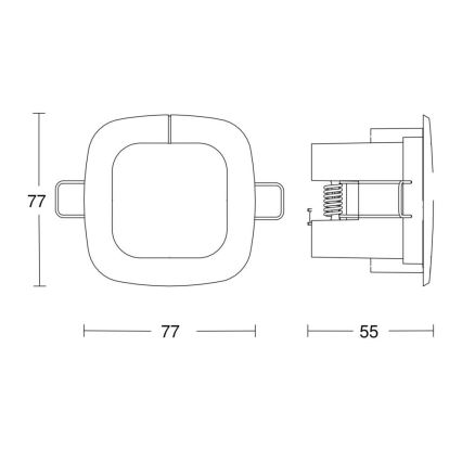 Steinel 058494 - Czujnik obecności IR Quattro SLIM 4m V3 KNX biały