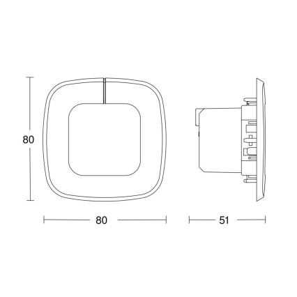 Steinel 058500 - Czujnik obecności IR Quattro SLIM XS V3 KNX biały