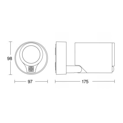 STEINEL 058630 - LED Lampa zewnętrzna z czujnikiem SPOT ONE 1xGU10/7W/230V IP44