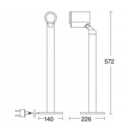 STEINEL 058661 - LED Lampa zewnętrzna z czujnikiem SPOT WAY 1xGU10/7W/230V IP44