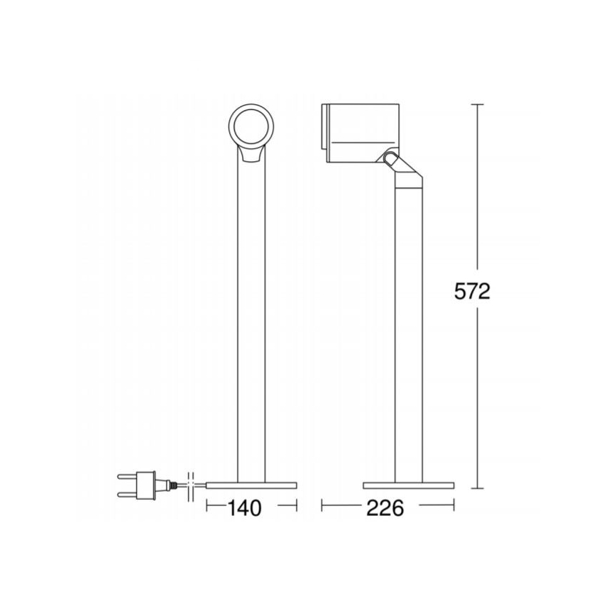 STEINEL 058661 - LED Lampa zewnętrzna z czujnikiem SPOT WAY 1xGU10/7W/230V IP44