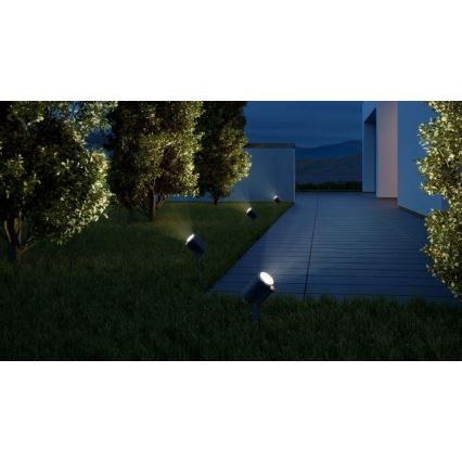 Steinel 058692 - LED Lampa zewnętrzna z czujnikiem zmierzchu SPOT GARDEN 1xGU10/7,86W/230V IP44