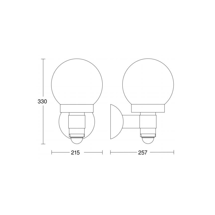 Steinel 059880 - LED Oświetlenie zewnętrzne z czujnikiem L 115 1xE27/60W/230V IP44