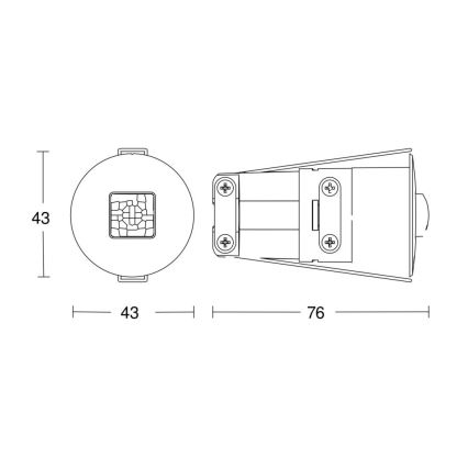 Steinel 064129 - Czujnik obecności IR Quattro MICRO 6m KNX IP65 biały