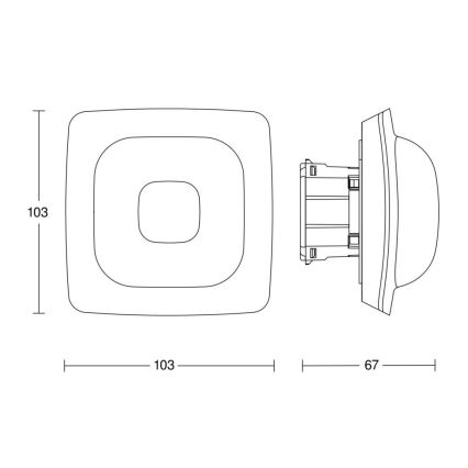 Steinel 064310 - Czujnik obecności IR Quattro HD-2 24m COM1 biały