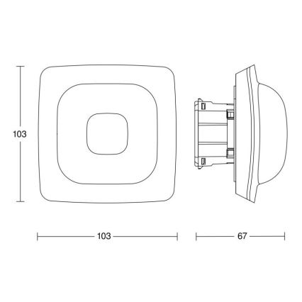 Steinel 064334 - Czujnik obecności IR Quattro HD-2 24m COM2 biały