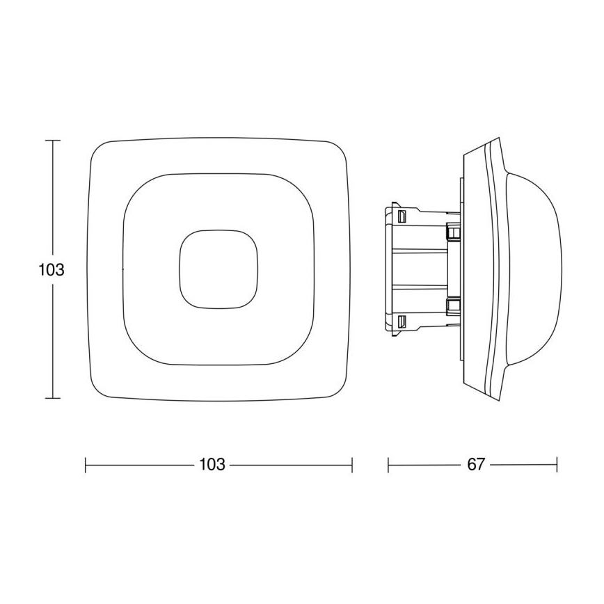 Steinel 064334 - Czujnik obecności IR Quattro HD-2 24m COM2 biały