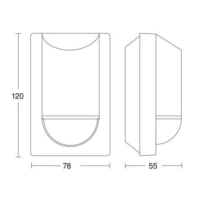 Steinel 064907 - Zewnętrzny czujnik ruchu IS 2180 ECO 230V IP54 antracytowy