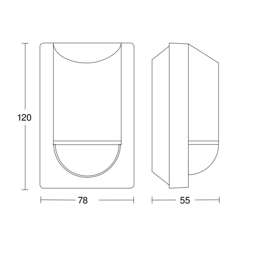 Steinel 064907 - Zewnętrzny czujnik ruchu IS 2180 ECO 230V IP54 antracytowy