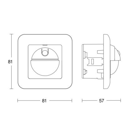 Steinel 065003 - Czujnik ruchu IR 2180 UP ECO 230V biały