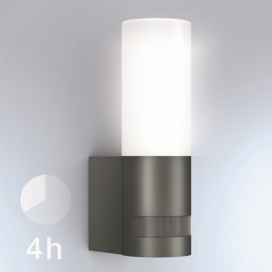 Steinel 065287 - LED Oświetlenie zewnętrzne z czujnikiem L 605 LED/9,5W/230V IP44 antracyt