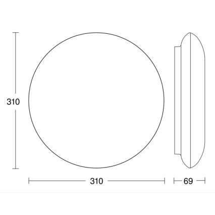 Steinel 068196 - LED Plafon łazienkowy z czujnikiem DL Vario Quattro PRO S LED/14W/230V 4000K IP54